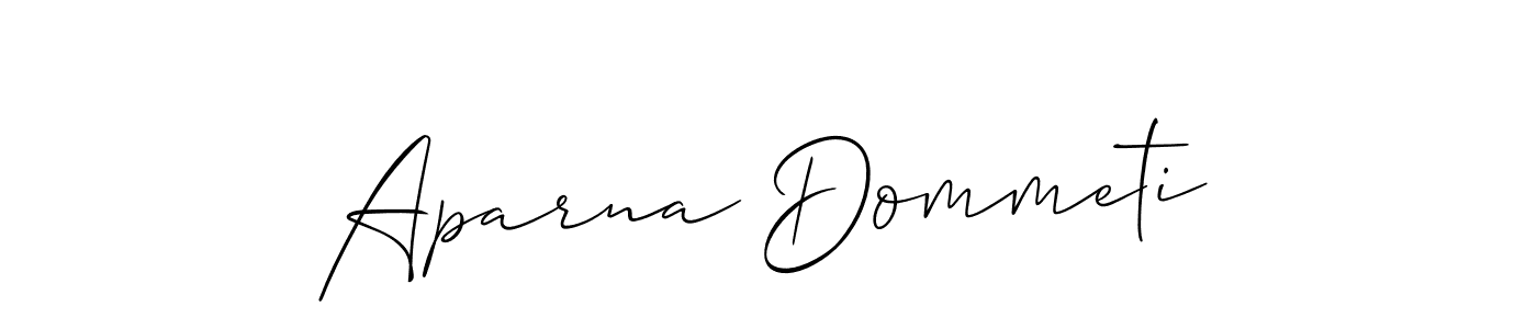 Make a short Aparna Dommeti signature style. Manage your documents anywhere anytime using Allison_Script. Create and add eSignatures, submit forms, share and send files easily. Aparna Dommeti signature style 2 images and pictures png