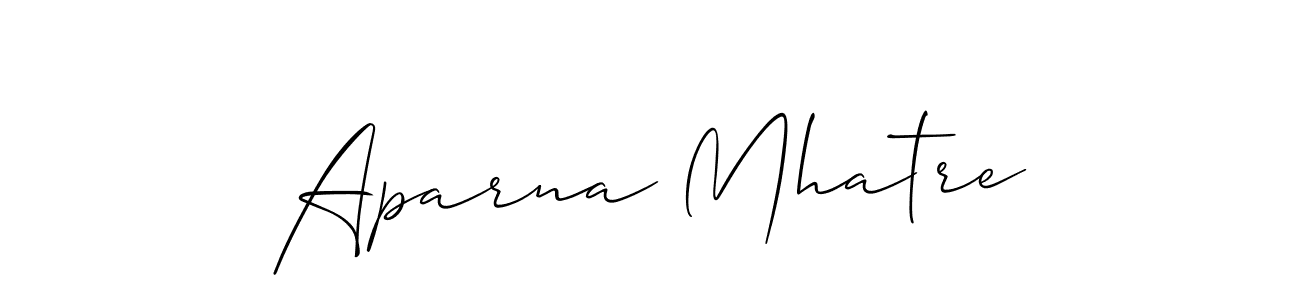 How to make Aparna Mhatre signature? Allison_Script is a professional autograph style. Create handwritten signature for Aparna Mhatre name. Aparna Mhatre signature style 2 images and pictures png