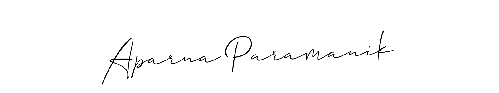 How to make Aparna Paramanik signature? Allison_Script is a professional autograph style. Create handwritten signature for Aparna Paramanik name. Aparna Paramanik signature style 2 images and pictures png