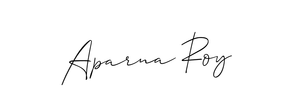 Use a signature maker to create a handwritten signature online. With this signature software, you can design (Allison_Script) your own signature for name Aparna Roy. Aparna Roy signature style 2 images and pictures png