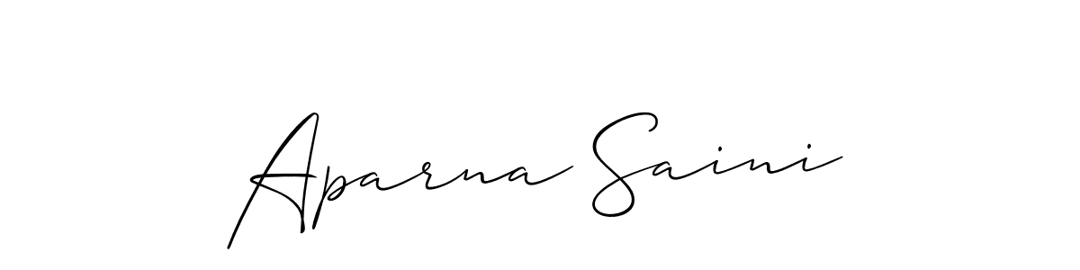 Also we have Aparna Saini name is the best signature style. Create professional handwritten signature collection using Allison_Script autograph style. Aparna Saini signature style 2 images and pictures png