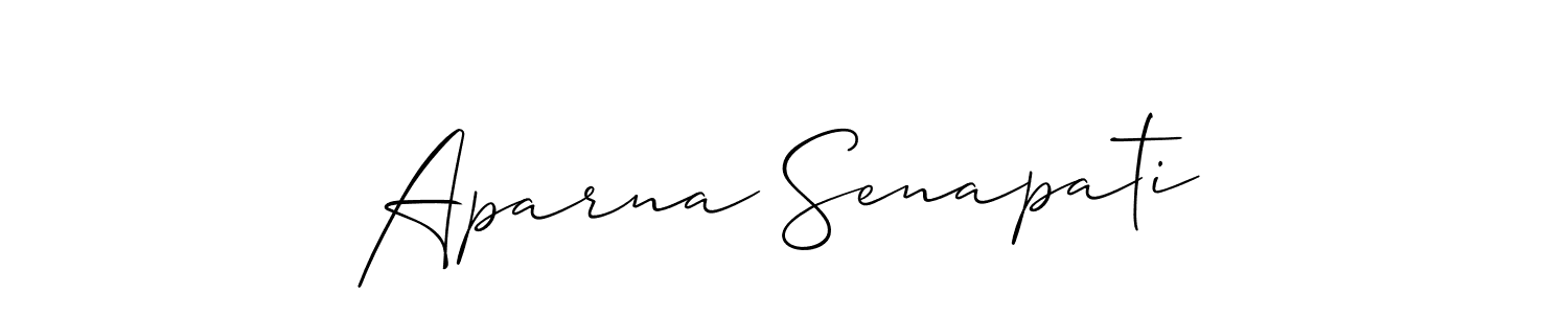 if you are searching for the best signature style for your name Aparna Senapati. so please give up your signature search. here we have designed multiple signature styles  using Allison_Script. Aparna Senapati signature style 2 images and pictures png