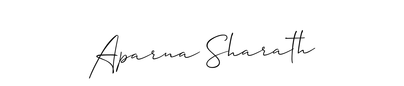 How to make Aparna Sharath signature? Allison_Script is a professional autograph style. Create handwritten signature for Aparna Sharath name. Aparna Sharath signature style 2 images and pictures png