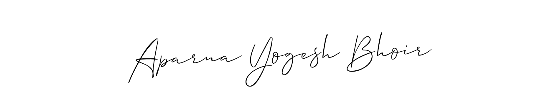 Make a beautiful signature design for name Aparna Yogesh Bhoir. With this signature (Allison_Script) style, you can create a handwritten signature for free. Aparna Yogesh Bhoir signature style 2 images and pictures png