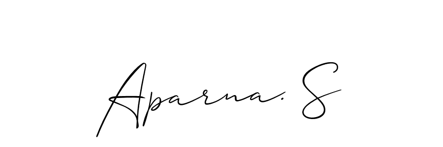 Aparna. S stylish signature style. Best Handwritten Sign (Allison_Script) for my name. Handwritten Signature Collection Ideas for my name Aparna. S. Aparna. S signature style 2 images and pictures png