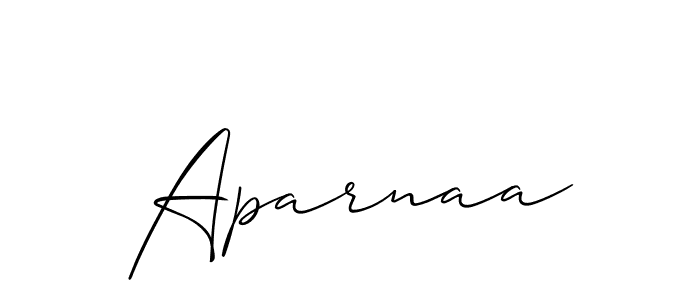 Also we have Aparnaa name is the best signature style. Create professional handwritten signature collection using Allison_Script autograph style. Aparnaa signature style 2 images and pictures png