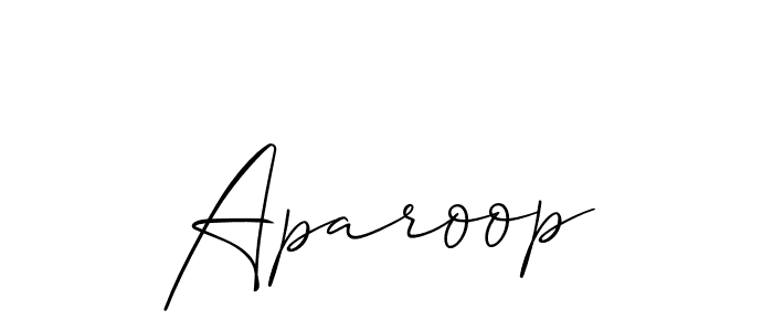 Also we have Aparoop name is the best signature style. Create professional handwritten signature collection using Allison_Script autograph style. Aparoop signature style 2 images and pictures png