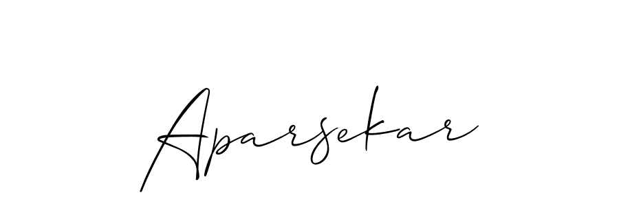 Design your own signature with our free online signature maker. With this signature software, you can create a handwritten (Allison_Script) signature for name Aparsekar. Aparsekar signature style 2 images and pictures png