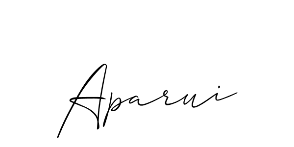 Make a beautiful signature design for name Aparui. With this signature (Allison_Script) style, you can create a handwritten signature for free. Aparui signature style 2 images and pictures png