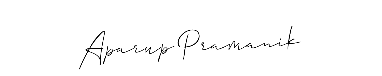 Create a beautiful signature design for name Aparup Pramanik. With this signature (Allison_Script) fonts, you can make a handwritten signature for free. Aparup Pramanik signature style 2 images and pictures png