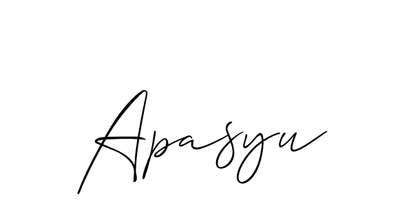 Also we have Apasyu name is the best signature style. Create professional handwritten signature collection using Allison_Script autograph style. Apasyu signature style 2 images and pictures png