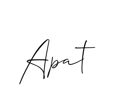 Also You can easily find your signature by using the search form. We will create Apat name handwritten signature images for you free of cost using Allison_Script sign style. Apat signature style 2 images and pictures png