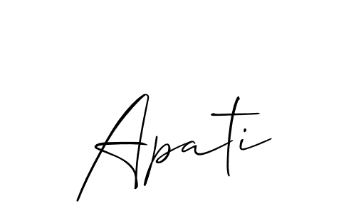 Allison_Script is a professional signature style that is perfect for those who want to add a touch of class to their signature. It is also a great choice for those who want to make their signature more unique. Get Apati name to fancy signature for free. Apati signature style 2 images and pictures png