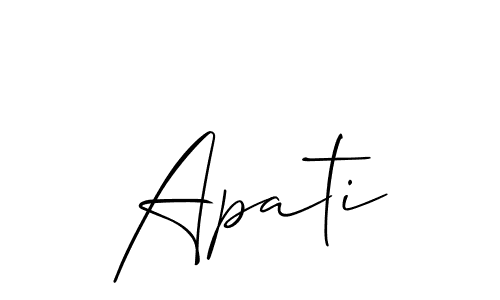 Allison_Script is a professional signature style that is perfect for those who want to add a touch of class to their signature. It is also a great choice for those who want to make their signature more unique. Get Apati name to fancy signature for free. Apati signature style 2 images and pictures png