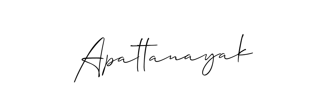 How to make Apattanayak name signature. Use Allison_Script style for creating short signs online. This is the latest handwritten sign. Apattanayak signature style 2 images and pictures png