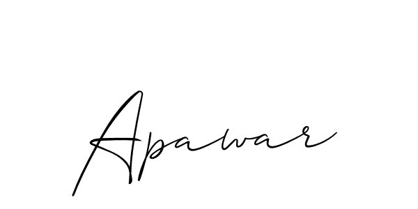 Use a signature maker to create a handwritten signature online. With this signature software, you can design (Allison_Script) your own signature for name Apawar. Apawar signature style 2 images and pictures png