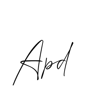 Make a beautiful signature design for name Apd. Use this online signature maker to create a handwritten signature for free. Apd signature style 2 images and pictures png