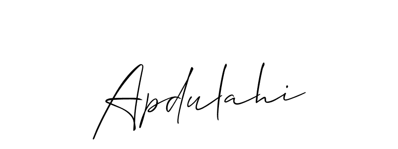 Also we have Apdulahi name is the best signature style. Create professional handwritten signature collection using Allison_Script autograph style. Apdulahi signature style 2 images and pictures png