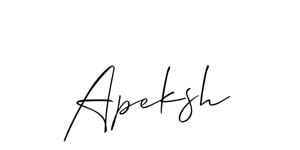 Make a beautiful signature design for name Apeksh. With this signature (Allison_Script) style, you can create a handwritten signature for free. Apeksh signature style 2 images and pictures png