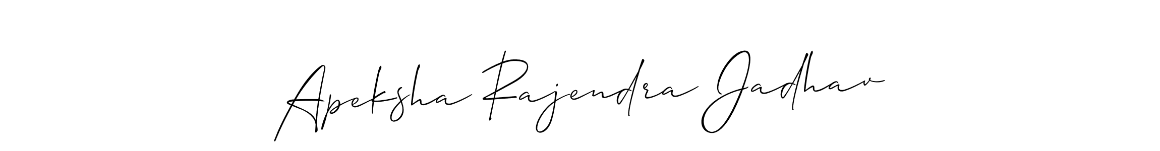 Design your own signature with our free online signature maker. With this signature software, you can create a handwritten (Allison_Script) signature for name Apeksha Rajendra Jadhav. Apeksha Rajendra Jadhav signature style 2 images and pictures png