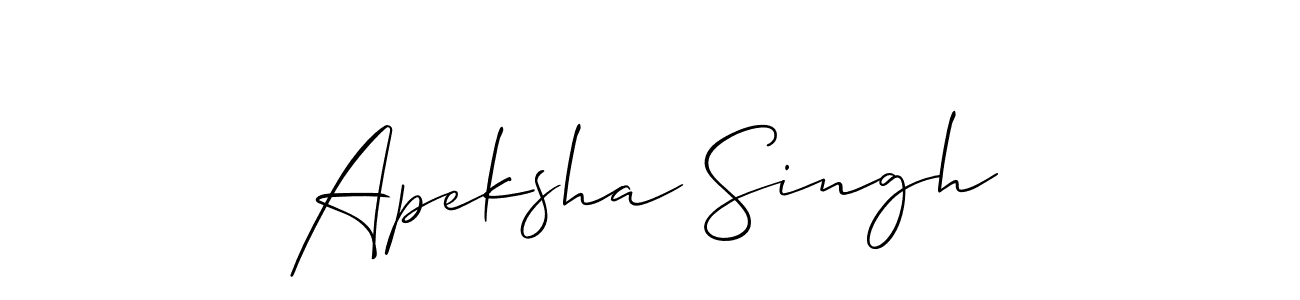 How to make Apeksha Singh name signature. Use Allison_Script style for creating short signs online. This is the latest handwritten sign. Apeksha Singh signature style 2 images and pictures png