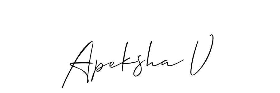 Make a beautiful signature design for name Apeksha V. Use this online signature maker to create a handwritten signature for free. Apeksha V signature style 2 images and pictures png