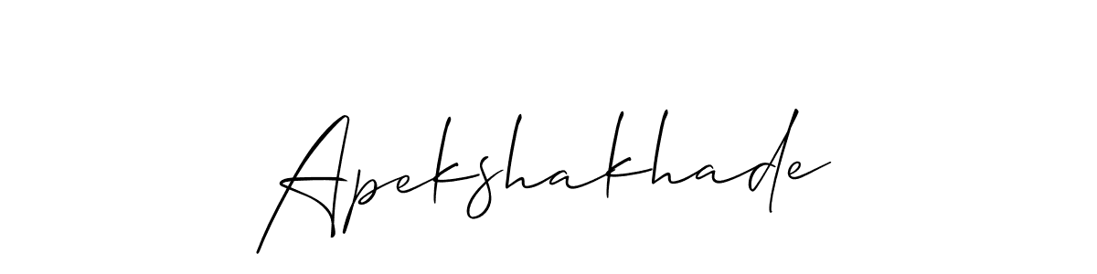 How to make Apekshakhade signature? Allison_Script is a professional autograph style. Create handwritten signature for Apekshakhade name. Apekshakhade signature style 2 images and pictures png