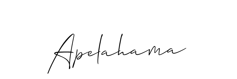 Design your own signature with our free online signature maker. With this signature software, you can create a handwritten (Allison_Script) signature for name Apelahama. Apelahama signature style 2 images and pictures png