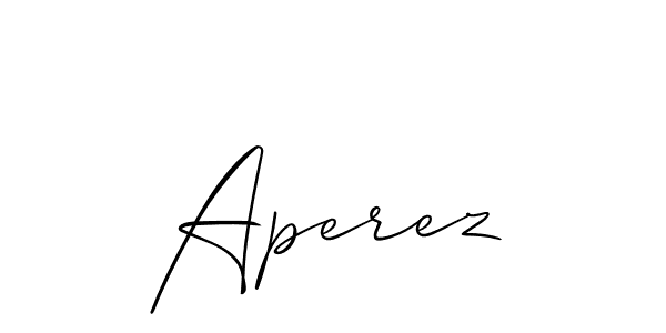 How to make Aperez signature? Allison_Script is a professional autograph style. Create handwritten signature for Aperez name. Aperez signature style 2 images and pictures png