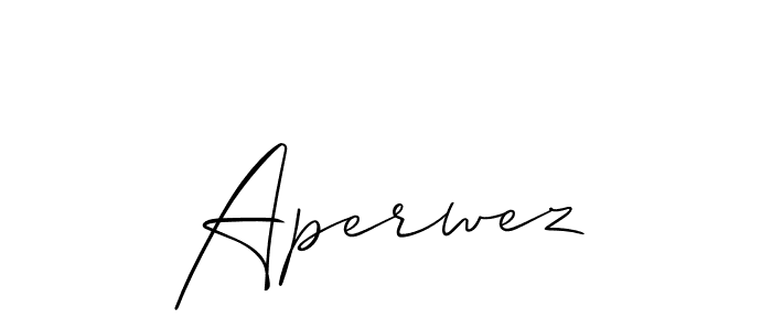 Create a beautiful signature design for name Aperwez. With this signature (Allison_Script) fonts, you can make a handwritten signature for free. Aperwez signature style 2 images and pictures png