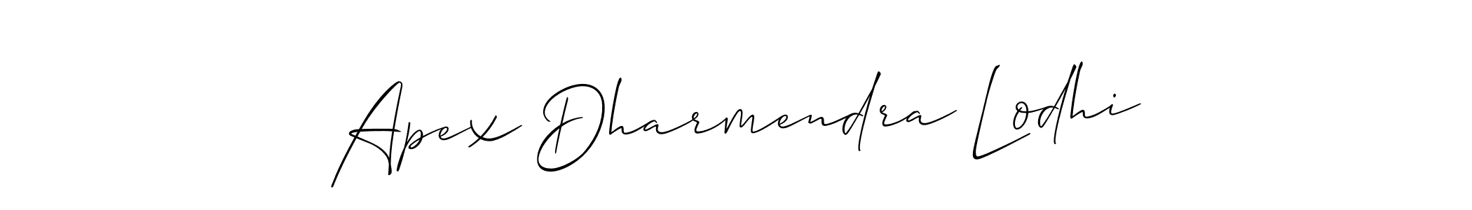 Apex Dharmendra Lodhi stylish signature style. Best Handwritten Sign (Allison_Script) for my name. Handwritten Signature Collection Ideas for my name Apex Dharmendra Lodhi. Apex Dharmendra Lodhi signature style 2 images and pictures png