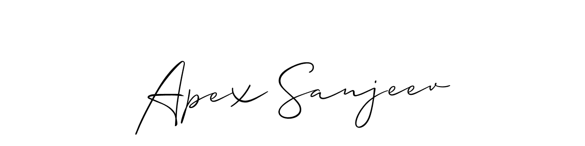 if you are searching for the best signature style for your name Apex Sanjeev. so please give up your signature search. here we have designed multiple signature styles  using Allison_Script. Apex Sanjeev signature style 2 images and pictures png