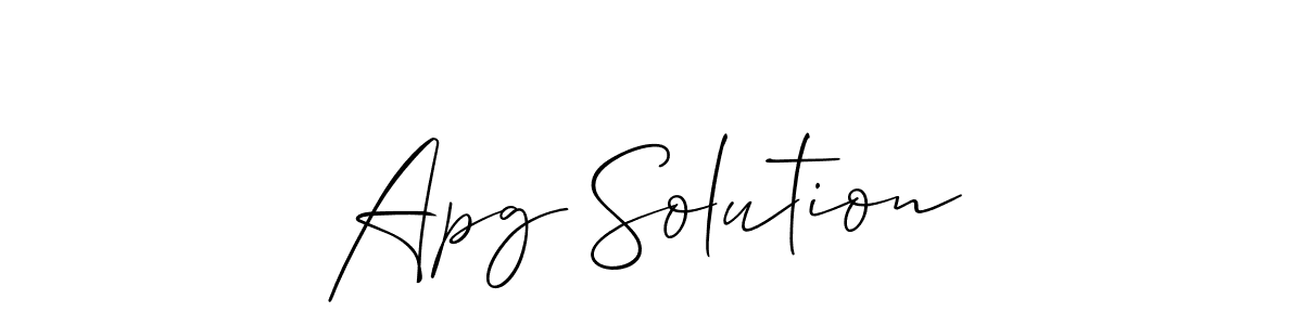 Best and Professional Signature Style for Apg Solution. Allison_Script Best Signature Style Collection. Apg Solution signature style 2 images and pictures png