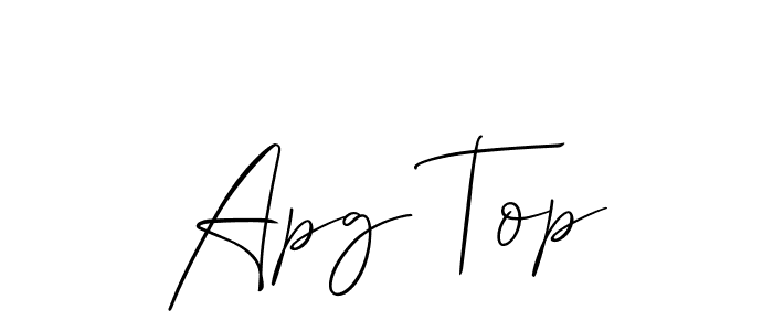Also we have Apg Top name is the best signature style. Create professional handwritten signature collection using Allison_Script autograph style. Apg Top signature style 2 images and pictures png