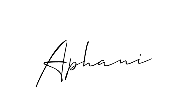 Make a short Aphani signature style. Manage your documents anywhere anytime using Allison_Script. Create and add eSignatures, submit forms, share and send files easily. Aphani signature style 2 images and pictures png