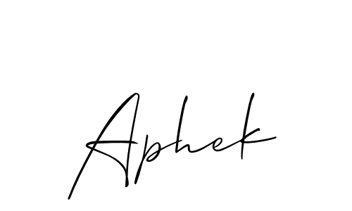 Also You can easily find your signature by using the search form. We will create Aphek name handwritten signature images for you free of cost using Allison_Script sign style. Aphek signature style 2 images and pictures png