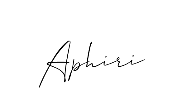 How to make Aphiri signature? Allison_Script is a professional autograph style. Create handwritten signature for Aphiri name. Aphiri signature style 2 images and pictures png