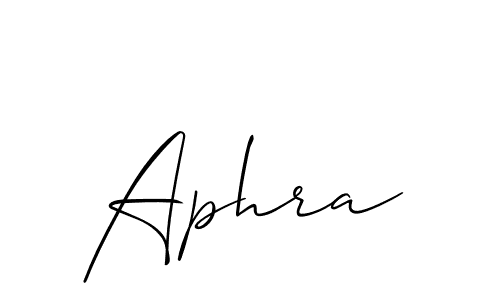 Also we have Aphra name is the best signature style. Create professional handwritten signature collection using Allison_Script autograph style. Aphra signature style 2 images and pictures png