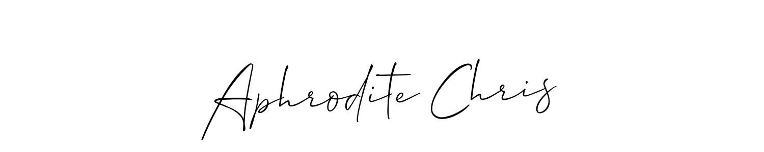 if you are searching for the best signature style for your name Aphrodite Chris. so please give up your signature search. here we have designed multiple signature styles  using Allison_Script. Aphrodite Chris signature style 2 images and pictures png