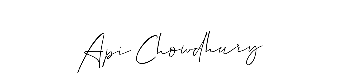 Create a beautiful signature design for name Api Chowdhury. With this signature (Allison_Script) fonts, you can make a handwritten signature for free. Api Chowdhury signature style 2 images and pictures png