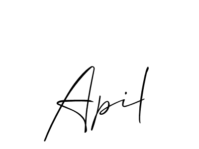 How to make Apil signature? Allison_Script is a professional autograph style. Create handwritten signature for Apil name. Apil signature style 2 images and pictures png