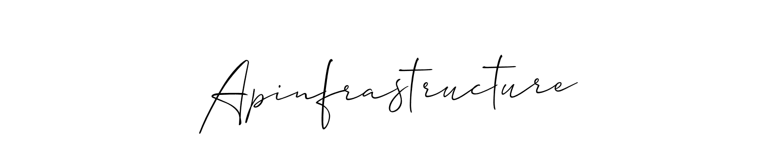 Best and Professional Signature Style for Apinfrastructure. Allison_Script Best Signature Style Collection. Apinfrastructure signature style 2 images and pictures png
