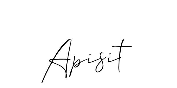 Use a signature maker to create a handwritten signature online. With this signature software, you can design (Allison_Script) your own signature for name Apisit. Apisit signature style 2 images and pictures png