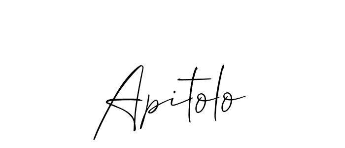 How to Draw Apitolo signature style? Allison_Script is a latest design signature styles for name Apitolo. Apitolo signature style 2 images and pictures png