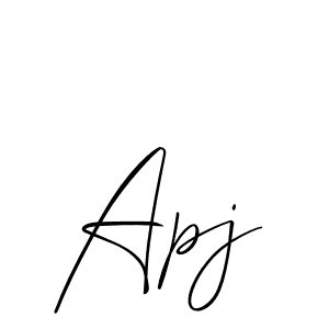 Create a beautiful signature design for name Apj. With this signature (Allison_Script) fonts, you can make a handwritten signature for free. Apj signature style 2 images and pictures png