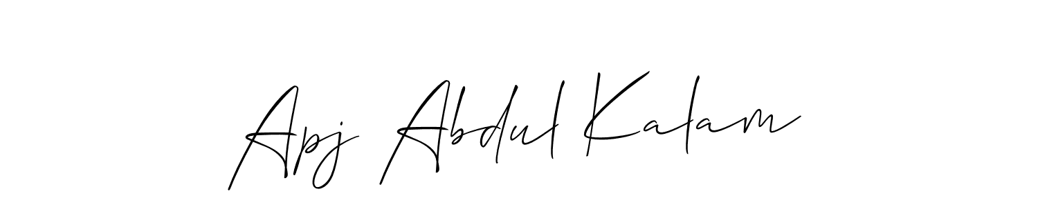 Create a beautiful signature design for name Apj Abdul Kalam. With this signature (Allison_Script) fonts, you can make a handwritten signature for free. Apj Abdul Kalam signature style 2 images and pictures png