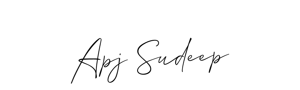 Allison_Script is a professional signature style that is perfect for those who want to add a touch of class to their signature. It is also a great choice for those who want to make their signature more unique. Get Apj Sudeep name to fancy signature for free. Apj Sudeep signature style 2 images and pictures png