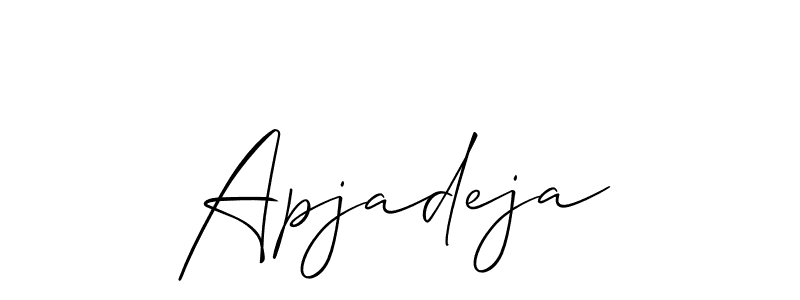 Similarly Allison_Script is the best handwritten signature design. Signature creator online .You can use it as an online autograph creator for name Apjadeja. Apjadeja signature style 2 images and pictures png