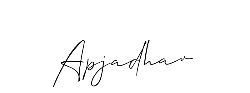 Apjadhav stylish signature style. Best Handwritten Sign (Allison_Script) for my name. Handwritten Signature Collection Ideas for my name Apjadhav. Apjadhav signature style 2 images and pictures png