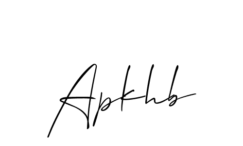 You should practise on your own different ways (Allison_Script) to write your name (Apkhb) in signature. don't let someone else do it for you. Apkhb signature style 2 images and pictures png